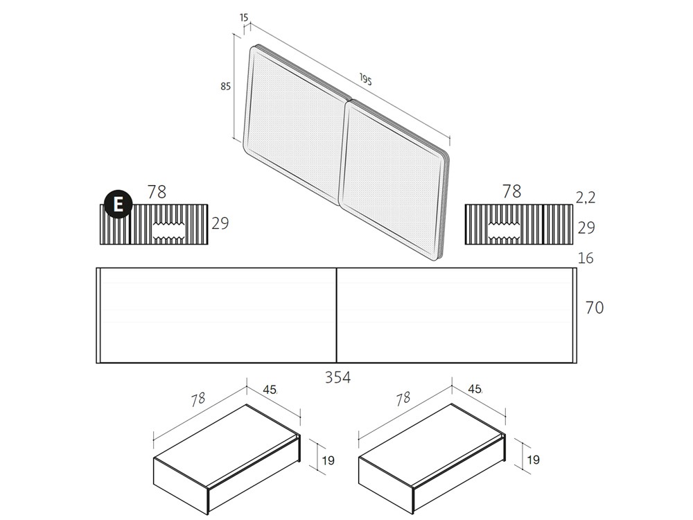 Dormitorio Cushion Limit Ona tapizado 30 de Lagrama - 3