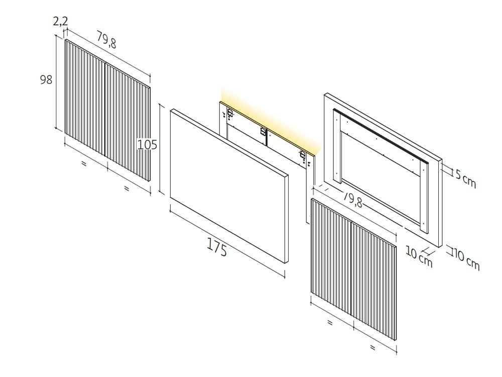 Dormitorio Essential Ona tapizado led 34 de lagrama - 3