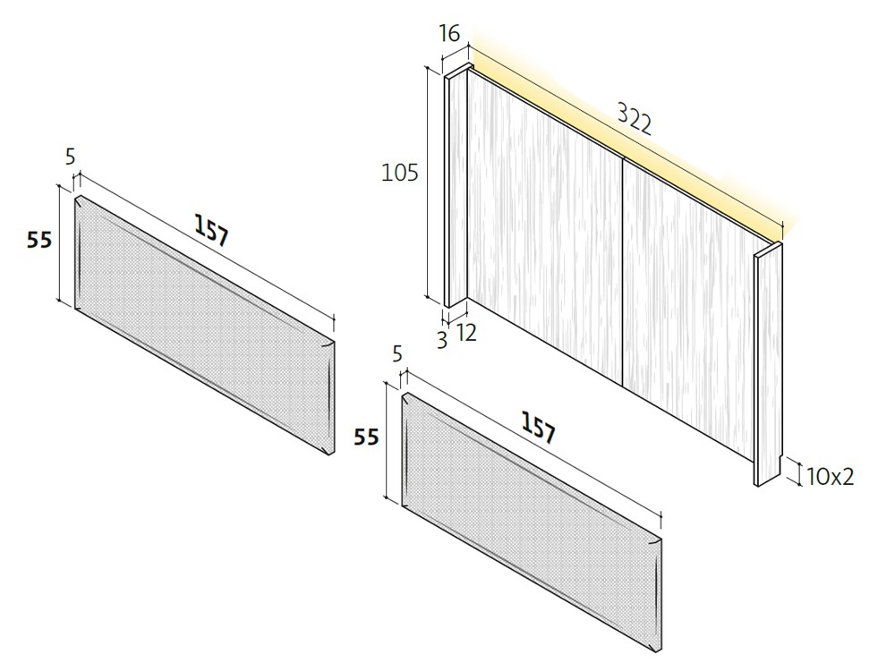 Dormitorio Essential Limit tapizado led 36 de Lagrama - 4