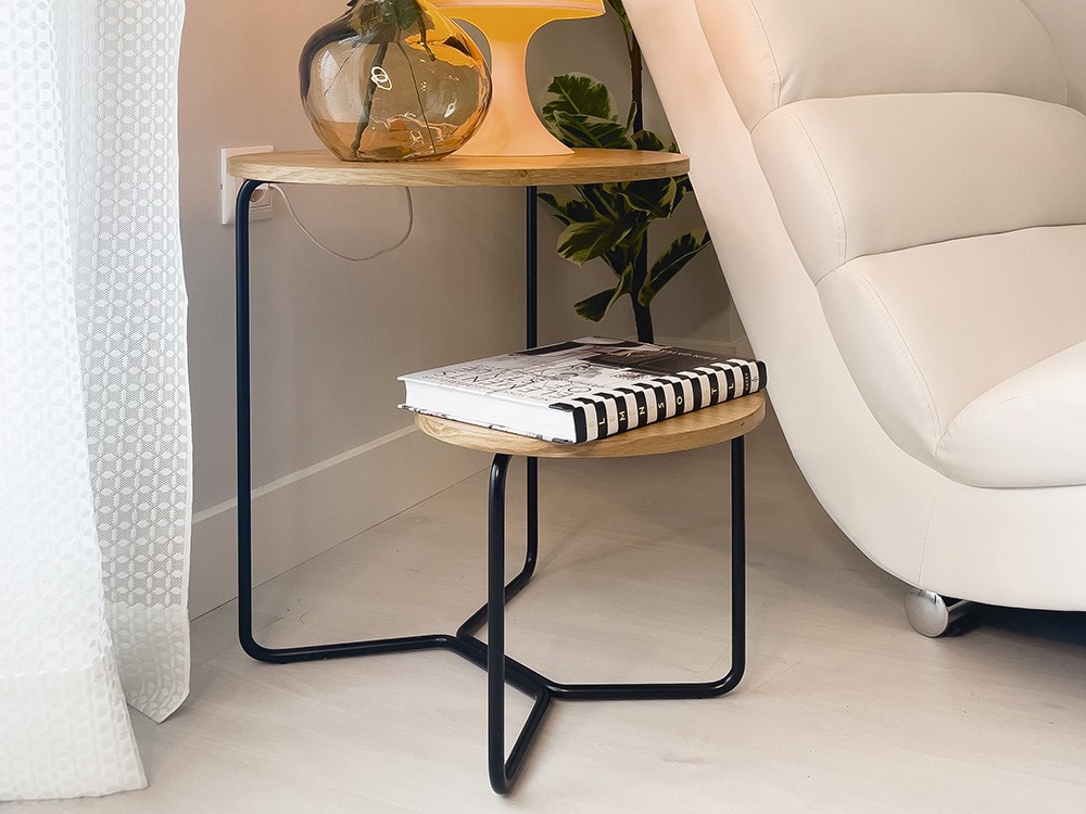 Mesita de noche redonda a dos alturas Loft Mobenia - 8