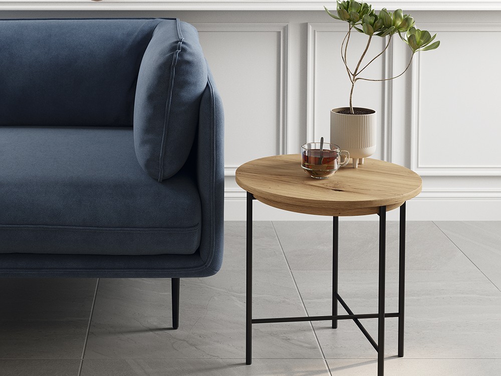 Mesa auxiliar o mesita de noche Kendo en melamina o porcelánico de Mobenia - 1