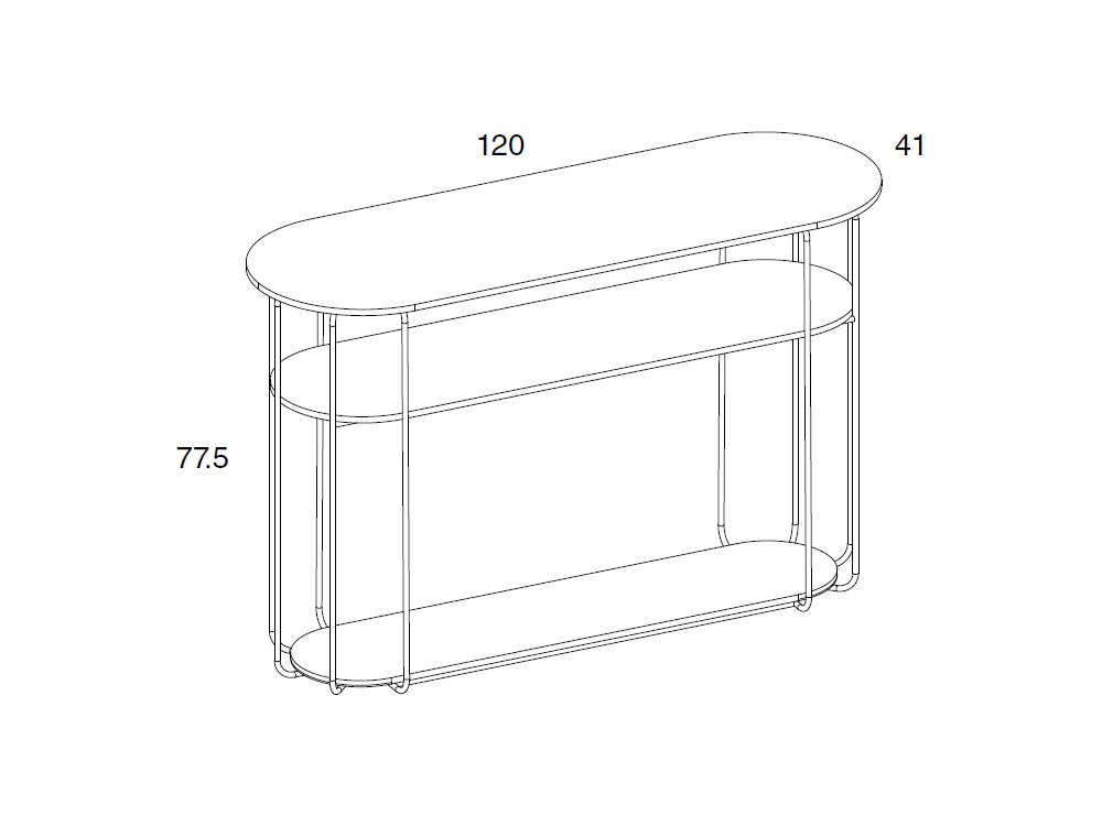 Consola de diseño Cava melamina o porcelánico de Mobenia - 4