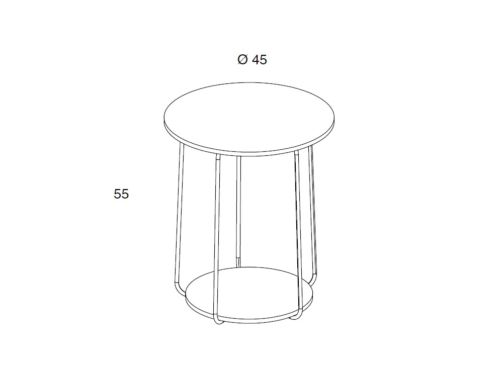 Mesita auxiliar o mesita de noche Cava en melamina o porcelánico de Mobenia - 3