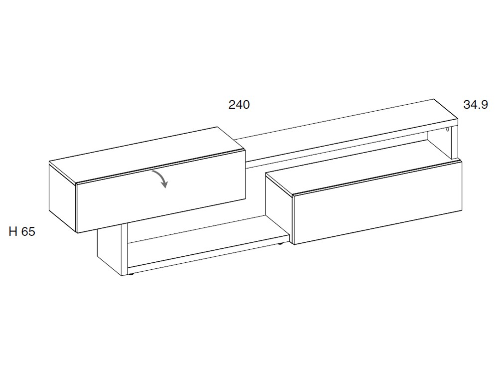 Mueble TV Pas led Med 01 de Mobenia - 3