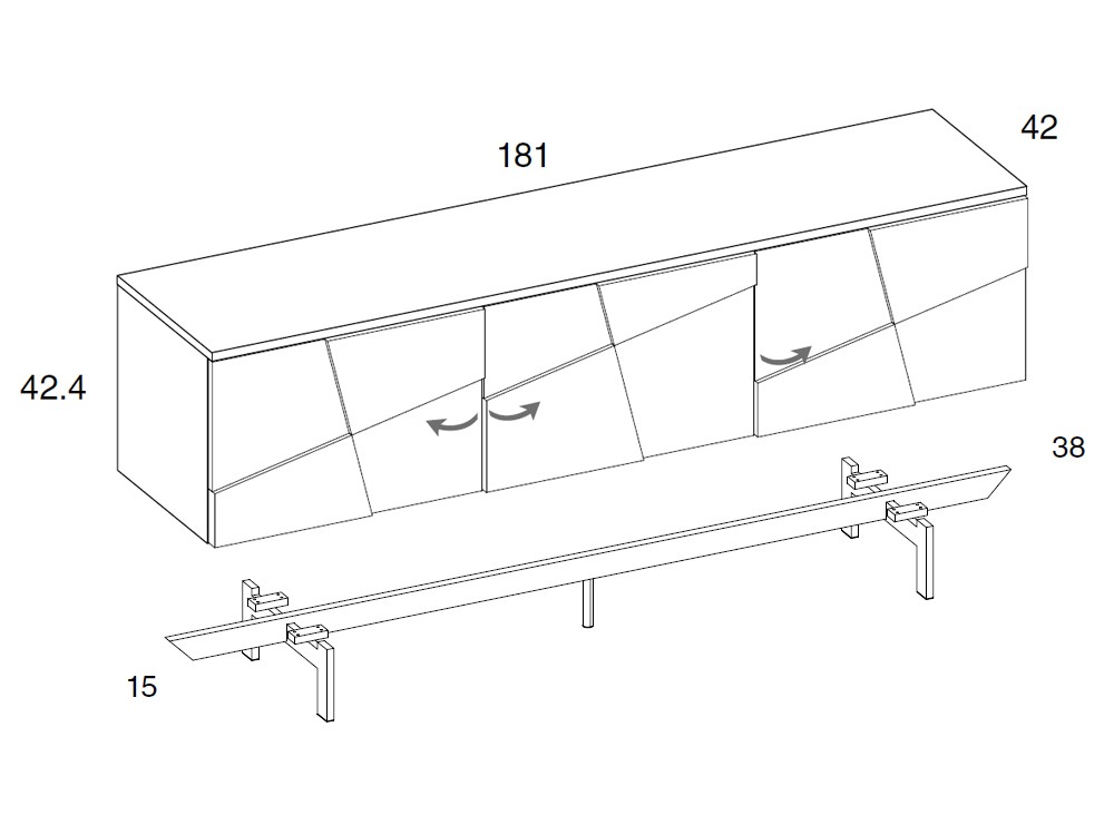 Mueble TV Linen Cairo de Mobenia - 9