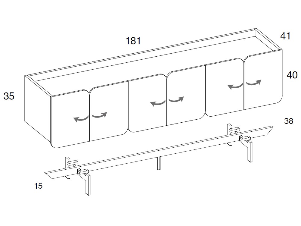 Mueble TV Tulip de Mobenia - 21