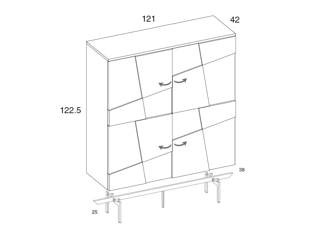 Aparador cubo Linen de Mobenia - 3 Aparador cubo Linen de Mobenia - 3