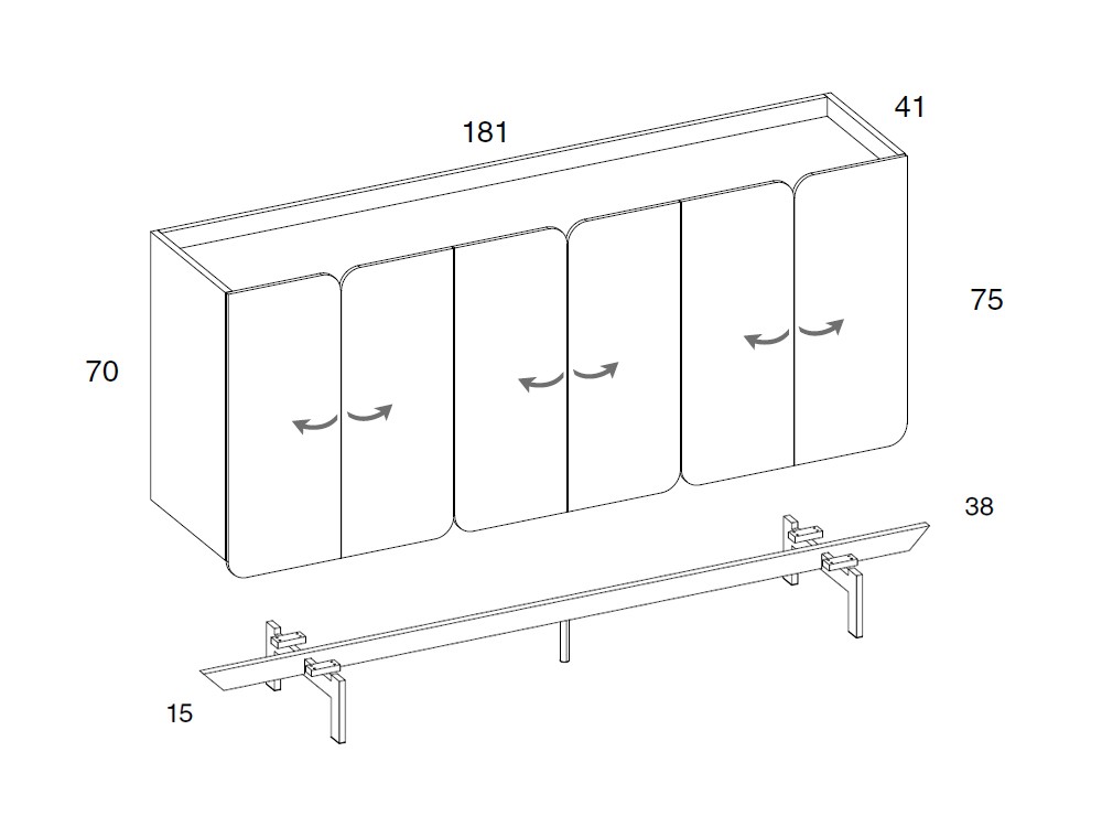 Aparador Tulip color de Mobenia - 9 Aparador Tulip color de Mobenia - 9