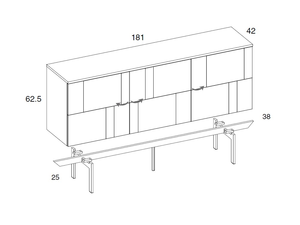 Aparador Keyboard de Mobenia - 5