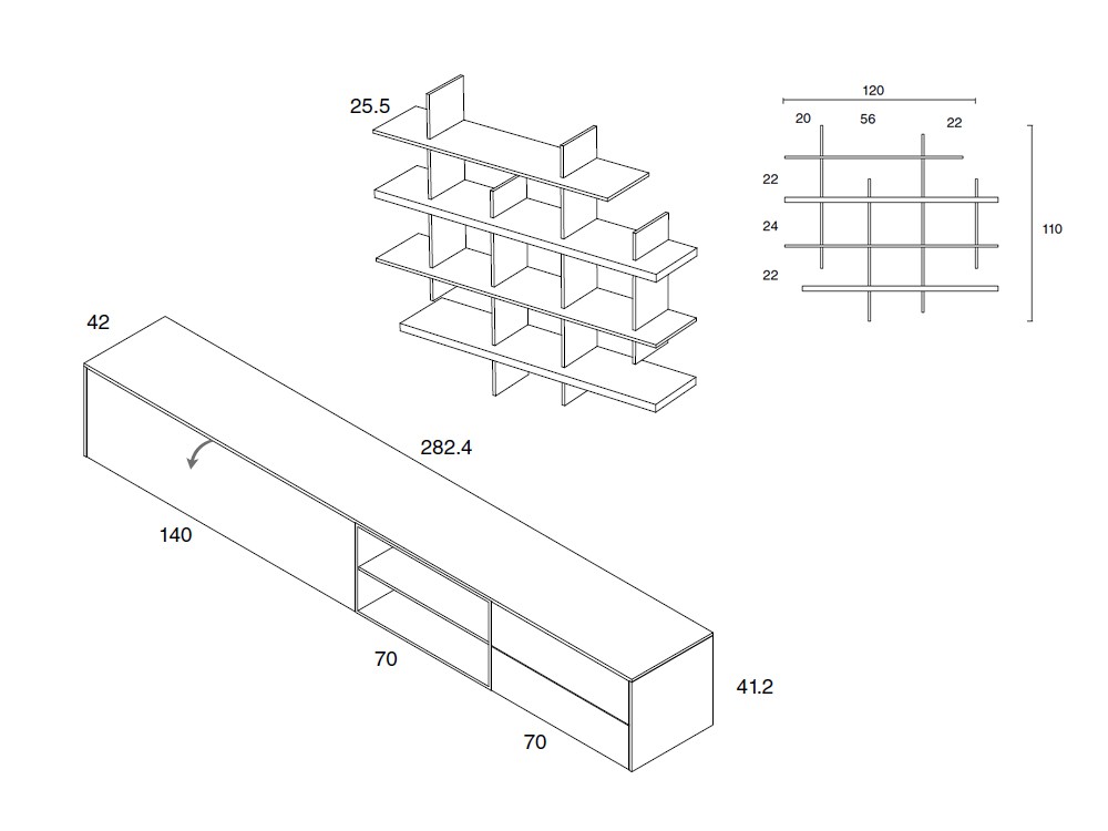 Mueble de TV Manlio Med 35 de Mobenia - 3