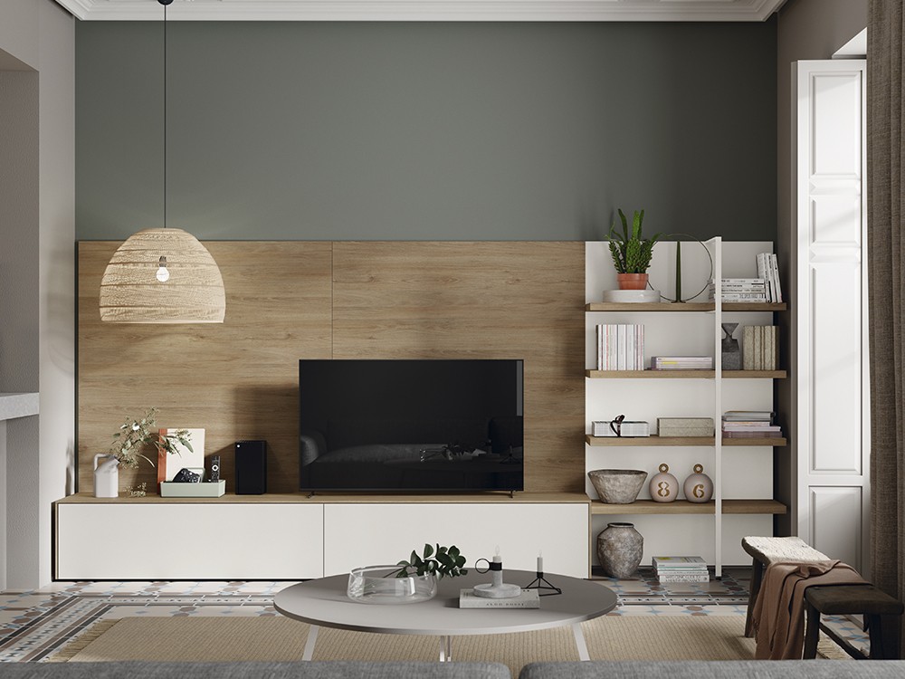 Mueble de TV con panel Koob de Mobenia - 1