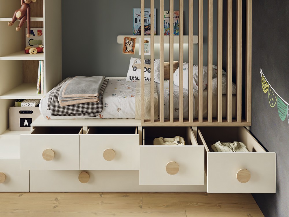 Cama con protector de listones Flow 02 de Jotajotape - 2