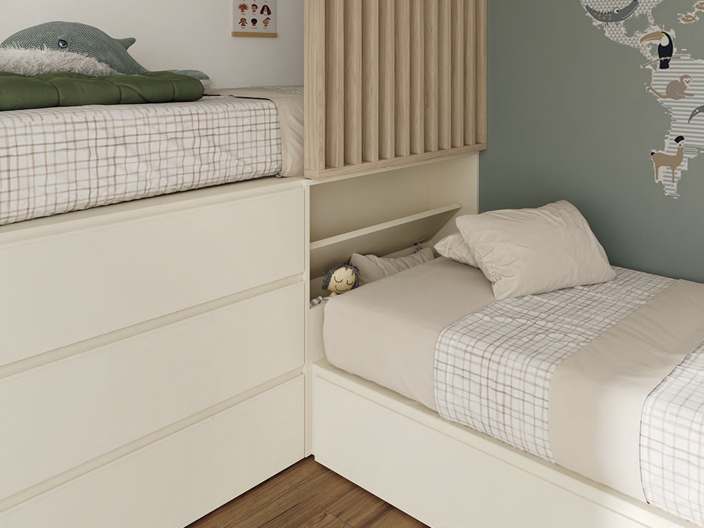 Dormitorio doble con arrastre Flow 03 de Jotajotape - 2