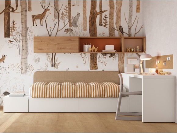 Dormitorio con mesa de estudio Flow 05 de Jotajotape - 1