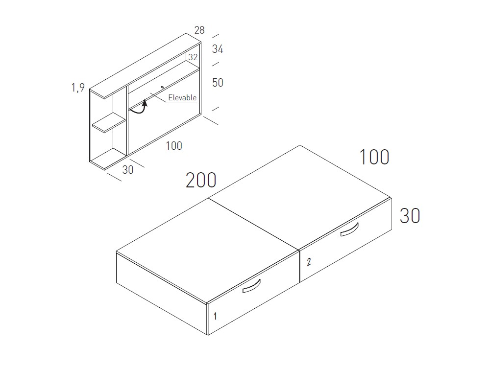 Cama con cabecero arcón Flow 12 de Jotajotape - 9