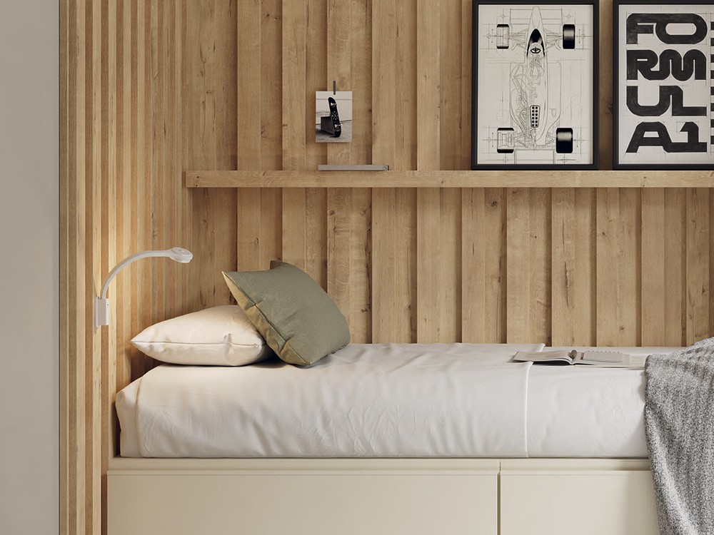Dormitorio con panel Flow 13 de Jotajotape - 2