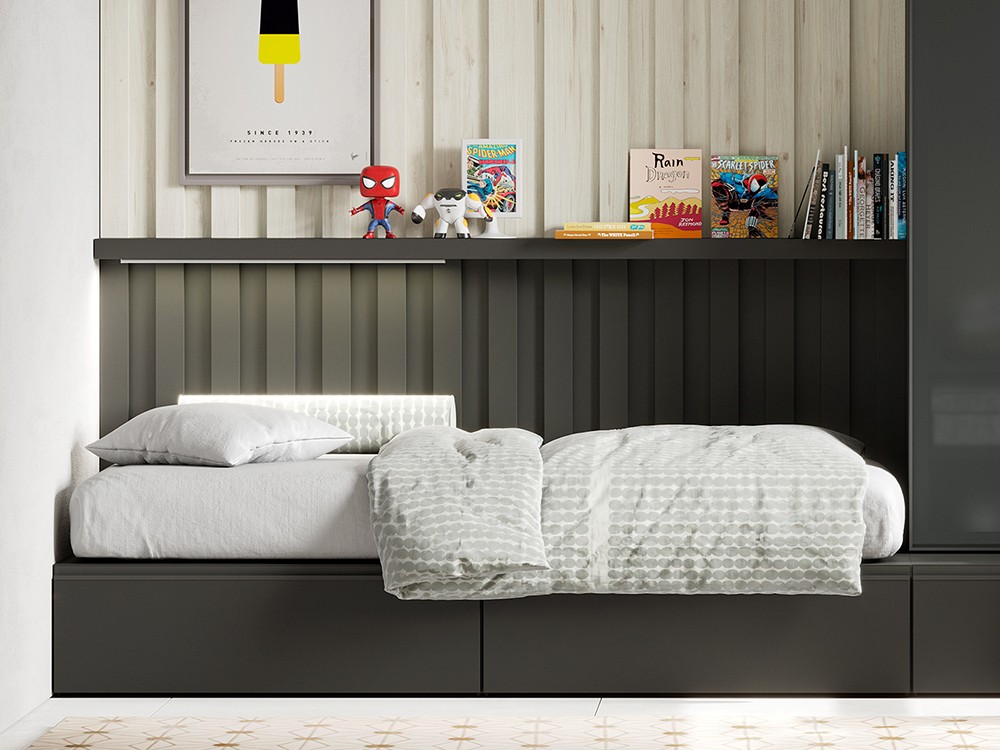 Dormitorio con panel Flow 14 de Jotajotape - 2