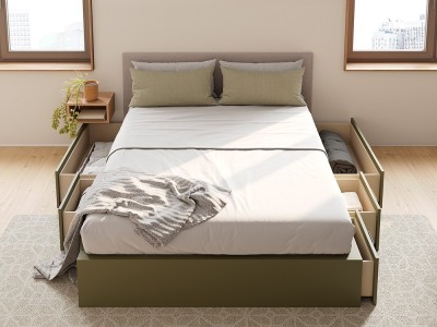 Cama con cajones y cabeza tapizado Flow 15 de Jotajotape - 2