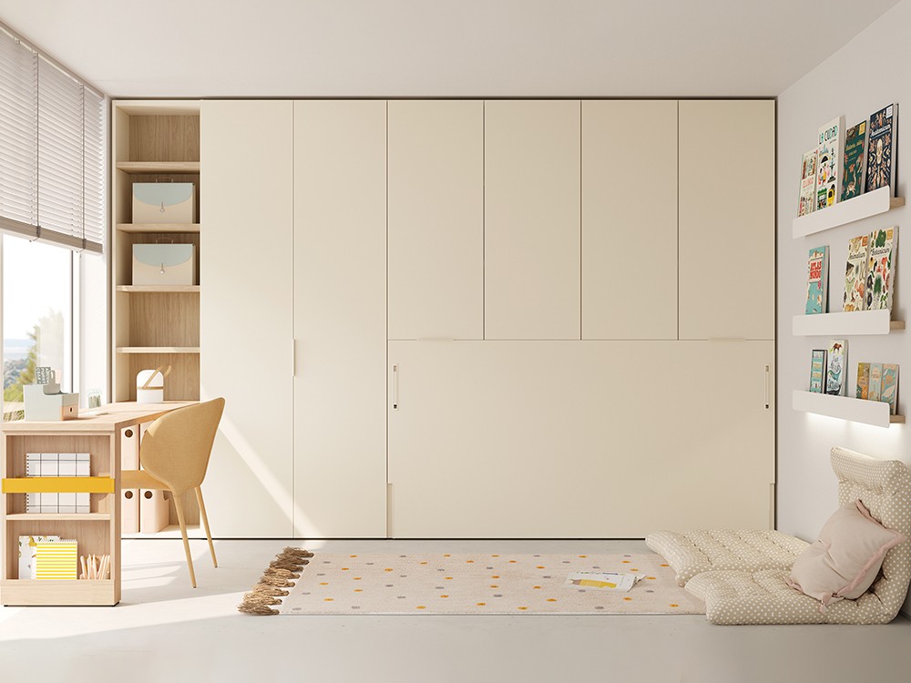 Dormitorio con cama abatible horizontal de 90cm Flow de jotajotape - 1