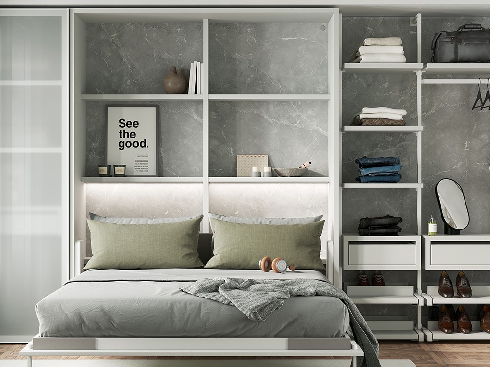 Dormitorio con cama abatible vertical 150cm Flow 26 de Jotajotape - 2