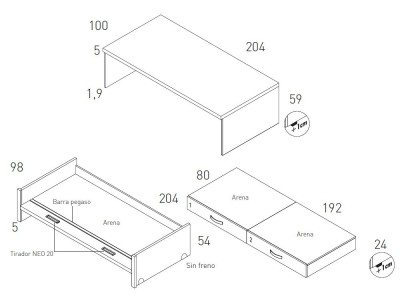 Cama compacta Flow 29 de Jotajotape - 4