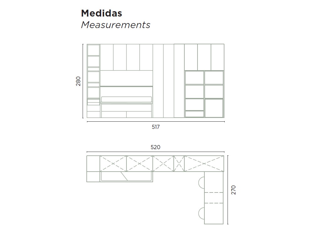 Dormitorio con cama compacta Flow 30 de jotajotape - 4