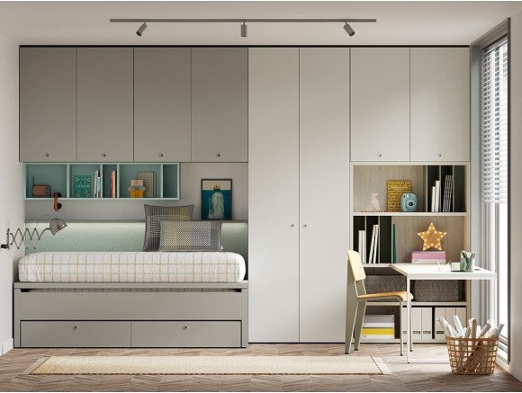 Dormitorio con cama compacta Flow 31-32 de Jotajotape - 1