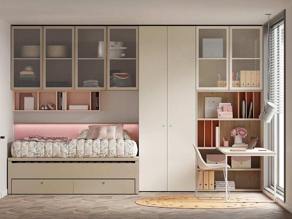 Dormitorio con cama compacta Flow 32 de Jotajotape - 1