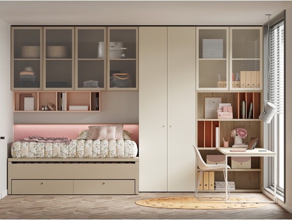Dormitorio con cama compacta Flow 32 de Jotajotape - 1