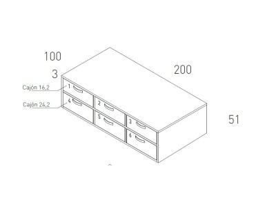 Dormitorio con cama compacta Flow 33 de Jotajotape - 5