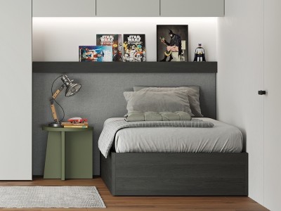 Dormitorio con cama canapé elevable Flow 37 de Jotajotape - 3
