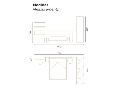 Dormitorio con cama Goa Flow 40 de Jotajotape - 4