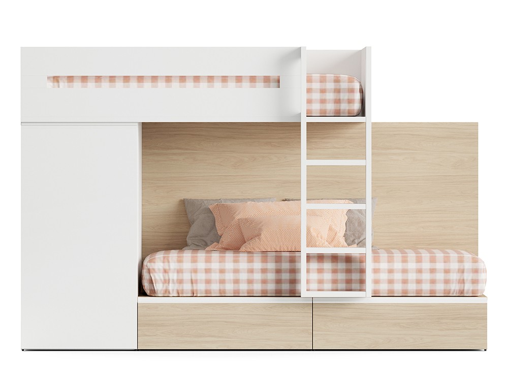 Litera tren con armario y cajones inferiores Flow 43 de Jotajotape - 5