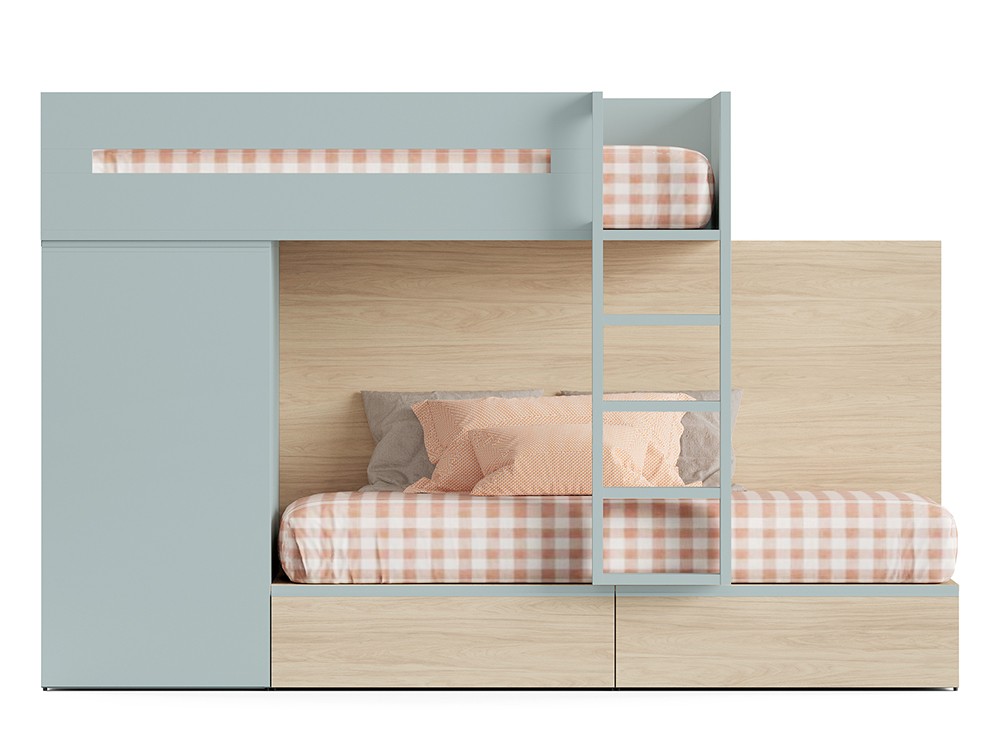 Litera tren con armario y cajones inferiores Flow 43 de Jotajotape - 4