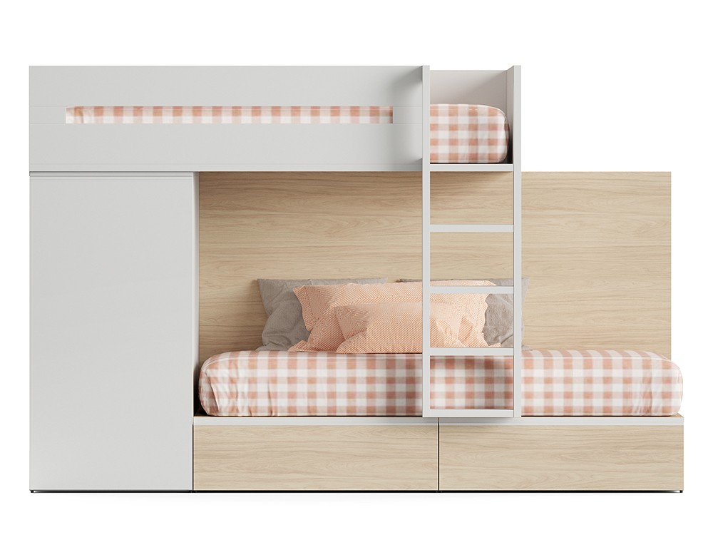 Litera tren con armario y cajones inferiores Flow 43 de Jotajotape - 1