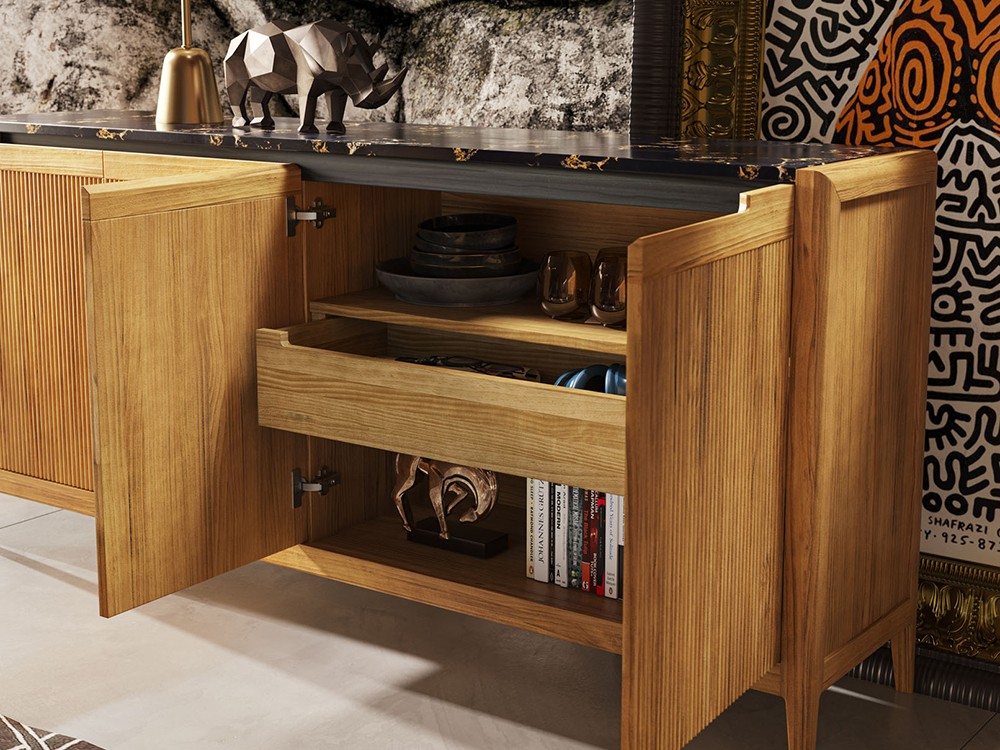 Aparador Tallín fabricado en madera maciza de Grupo Seys - 5