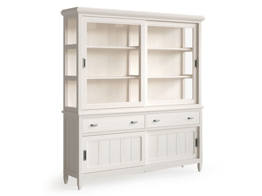 Vitrina con dos puertas y bajo con correderas Amberes