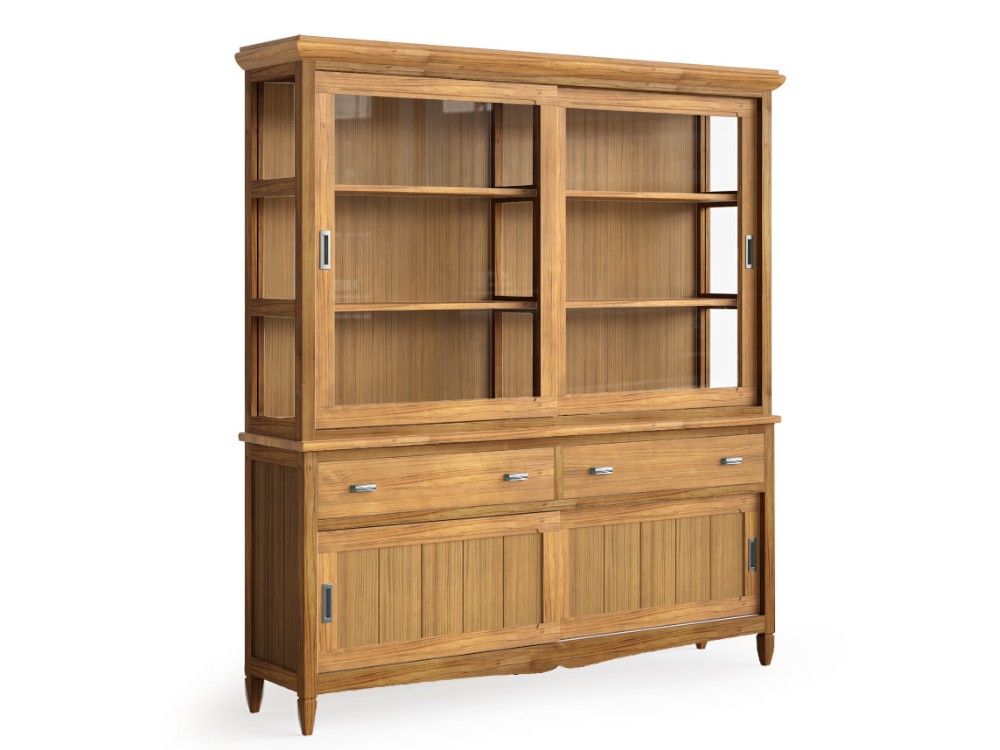 Vitrina con dos puertas y bajo con correderas Amberes