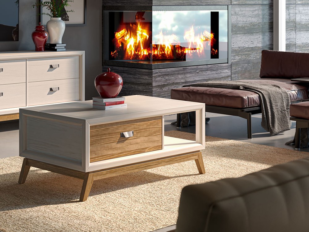 Mesa de centro de diseño clásico Rodas Grupo Seys - 2