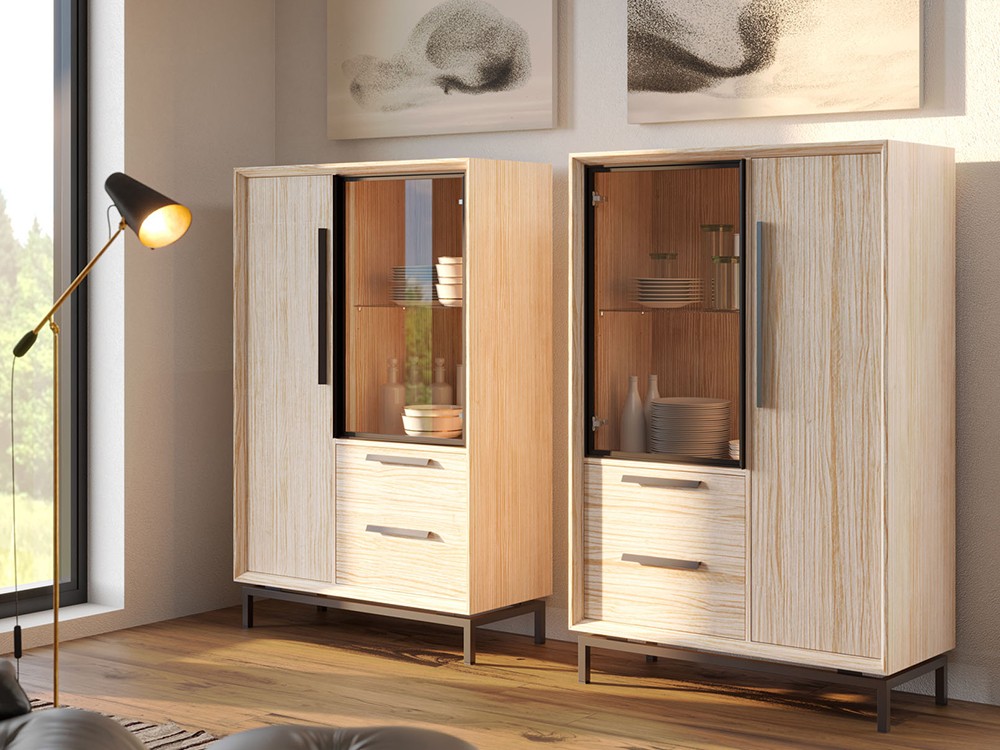 Vitrina Estoril de madera maciza Grupo Seys - 1