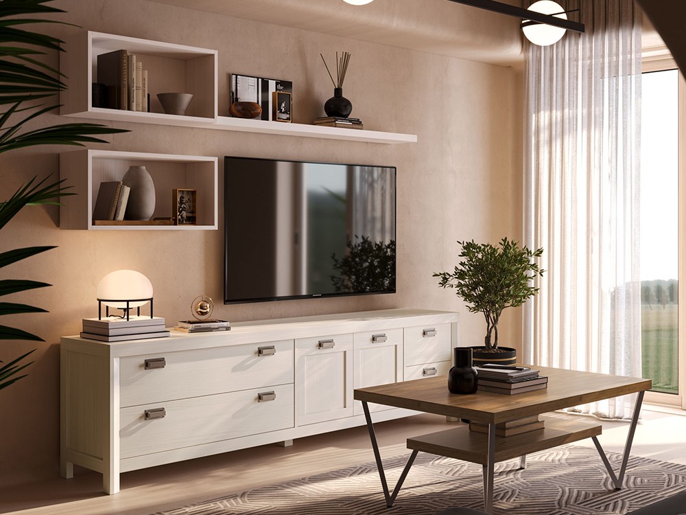 Mueble TV Lyon de madera maciza Grupo Seys - 1