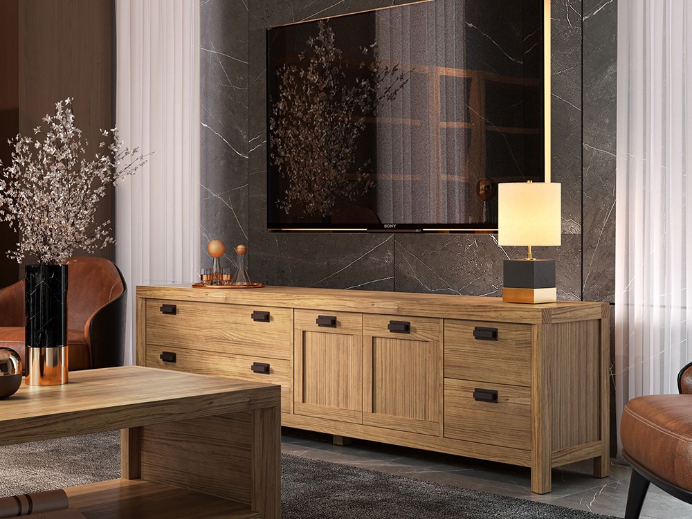 Mueble TV Lyon de madera maciza Grupo Seys - 6