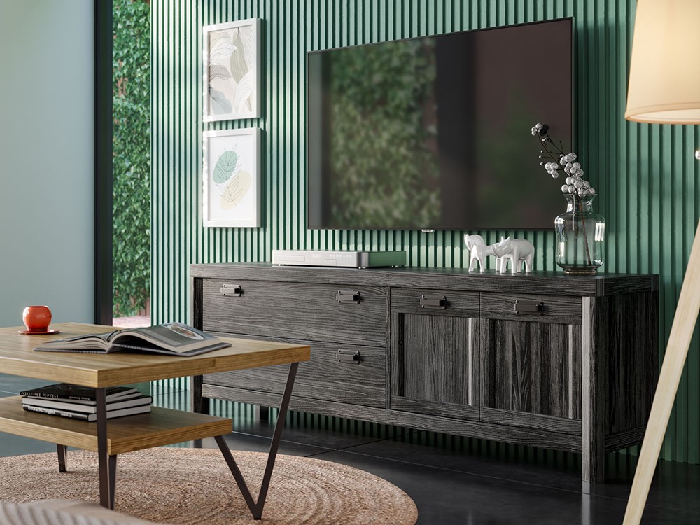 Mueble TV Lyon de madera maciza Grupo Seys - 2