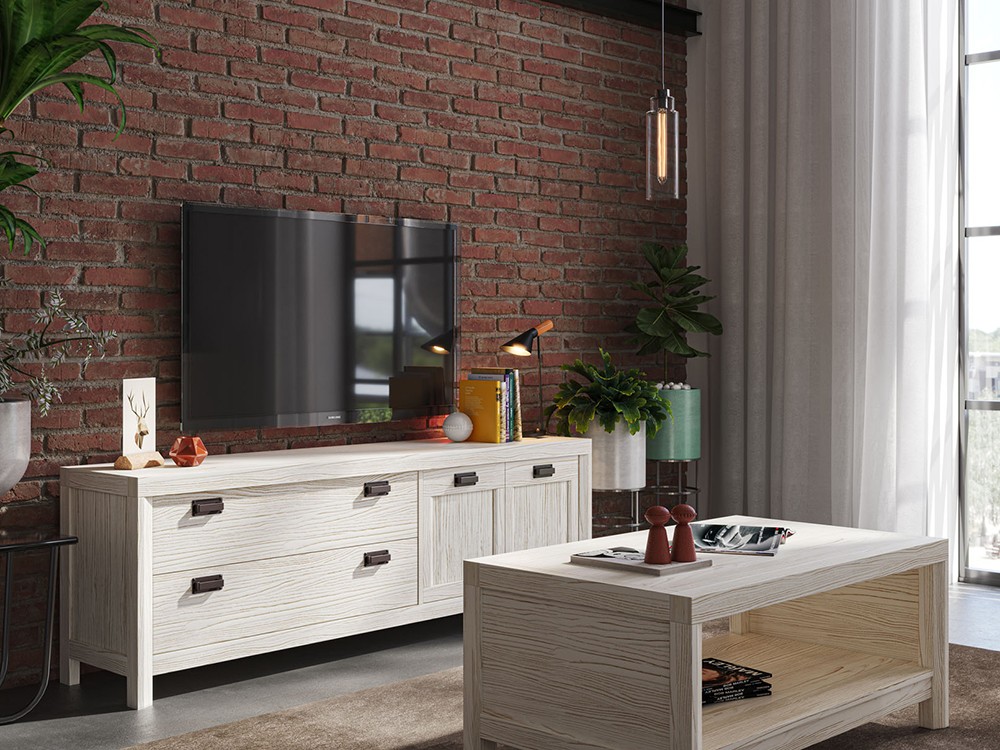 Mueble TV Lyon de madera maciza Grupo Seys - 7