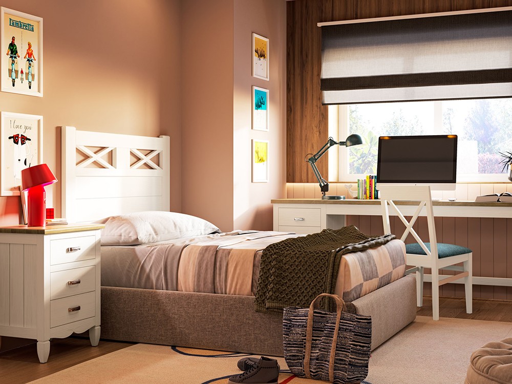 Cama juvenil  neoclásica Verona de Grupo Seys - 4