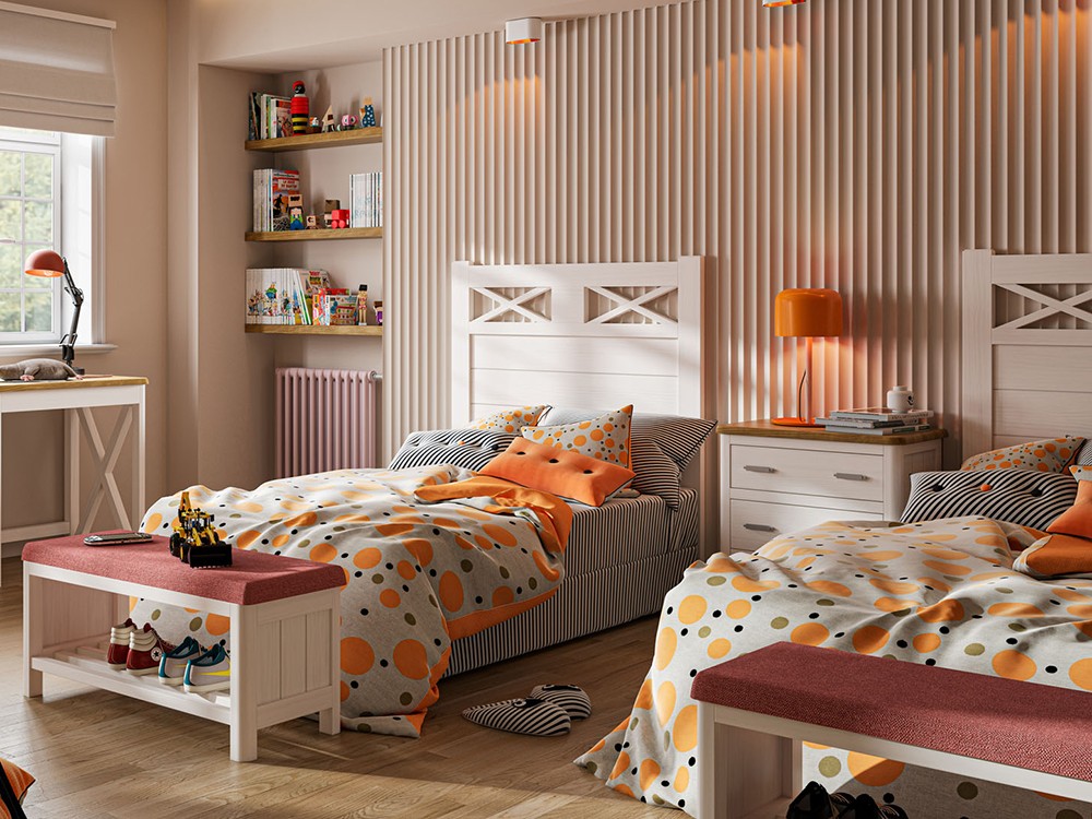 Cama juvenil  neoclásica Verona de Grupo Seys - 1