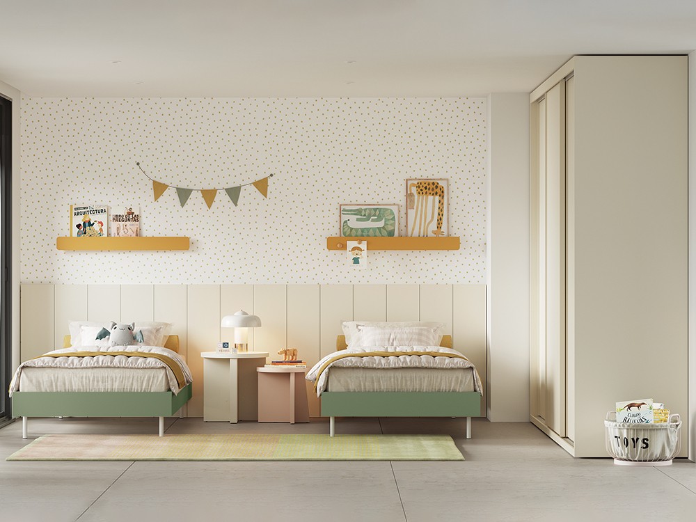 Dormitorio con dos camas Flow 38 de Jotajotape - 2
