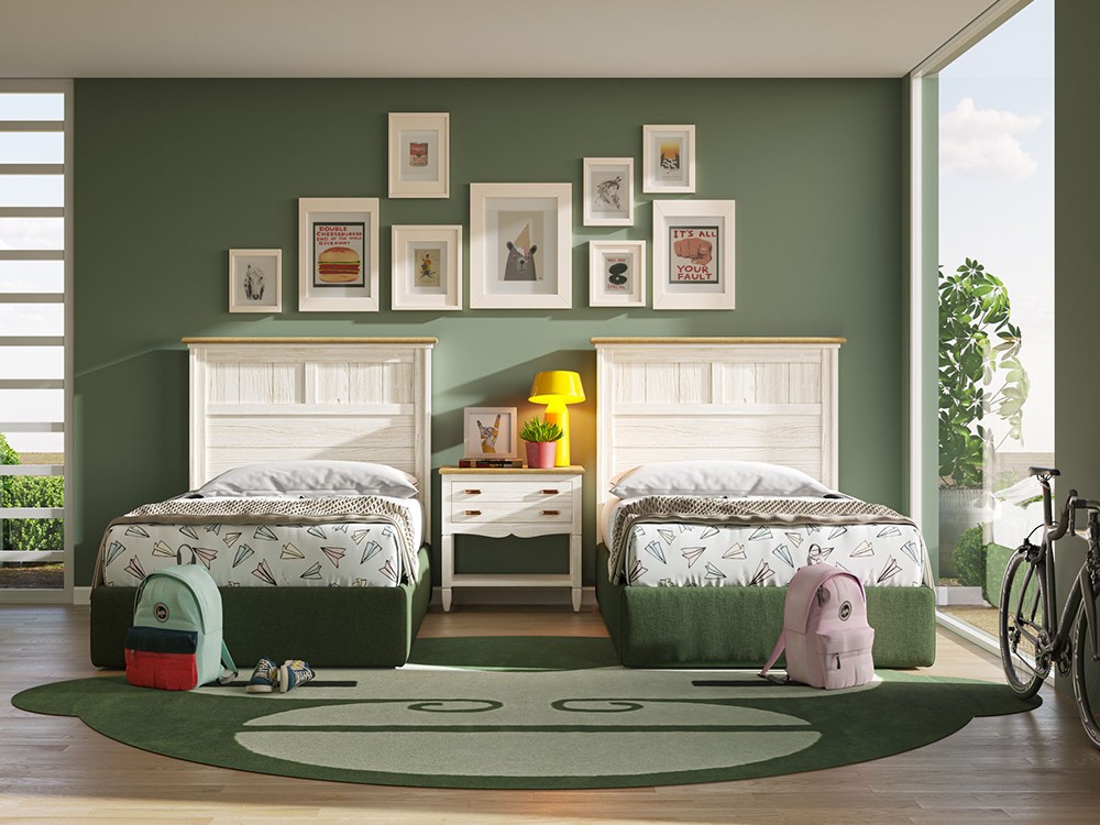 Cabecero juvenil de madera maciza y diseño clásico Gregal de Grupo Seys - 3