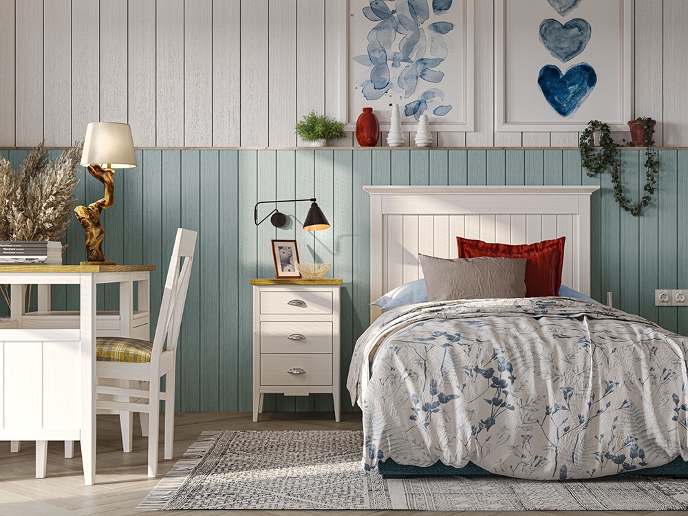 Cabecero juvenil clásico de madera maciza Níger de Grupo Seys - 1