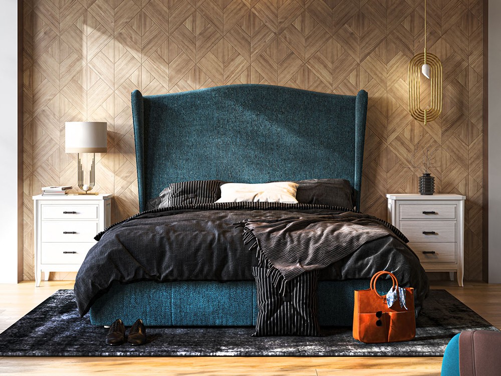 Cabecero tapizado Sella de cama doble Grupo Seys - 1